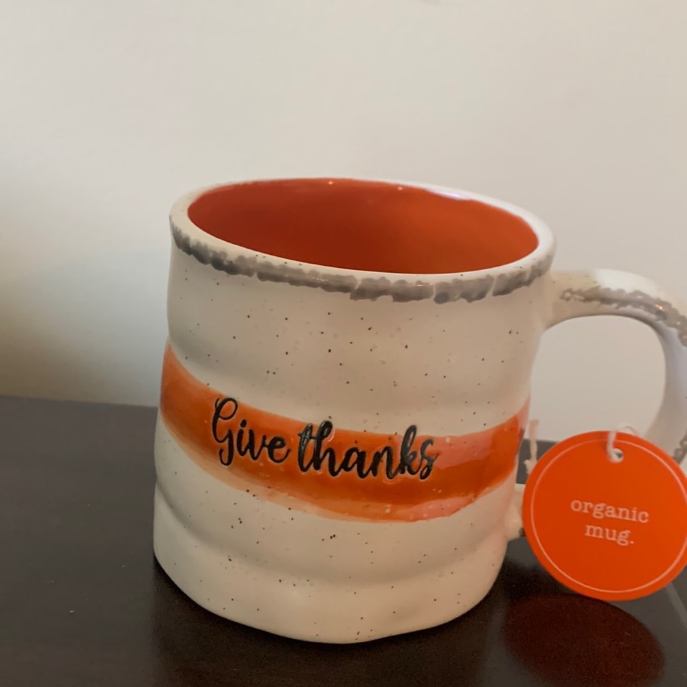 NWT Give Thanks Organic Mug